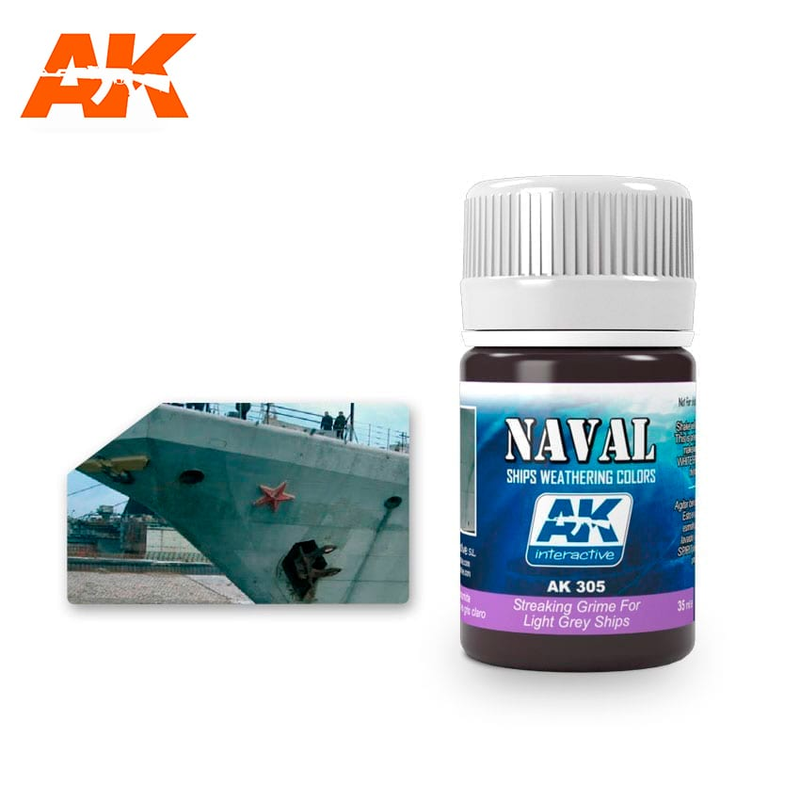 AK Interactive Streaking Grime For Light Grey Ships