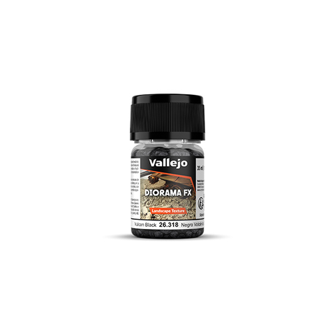 Vallejo Diorama FX: Landscape Textures- Vulcan Black (2-5 mm), 35 ml