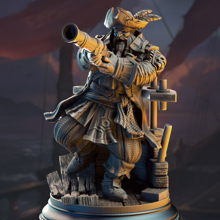 Dwarf Pirate Captain - Baradin Blackbeard | DM Stash