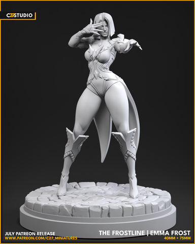 Emma Frost (Marvel Rivals) 40mm Scale Miniature | Crisis Protocol Proxy | C27
