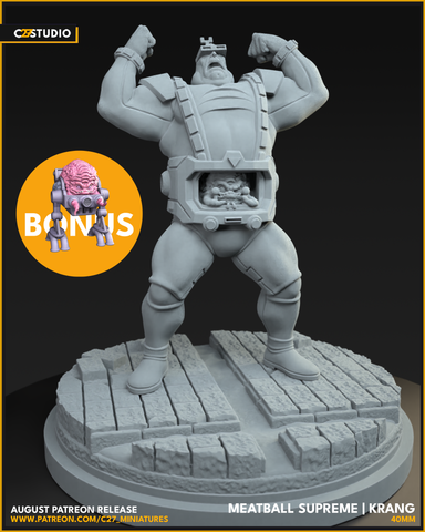 Krang (TMNT) 40mm Scale Miniature | Crisis Protocol Proxy | C27