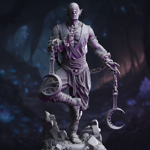 Drow Lunar Monk - Uxas the Reborn | DM Stash