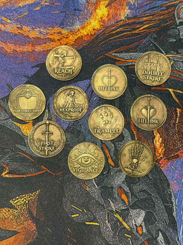 Premium MTG Keyword Ability Tokens | Magic The Gathering | Brass | Metal | Embossed