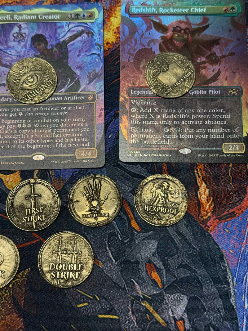 Premium MTG Keyword Ability Tokens | Magic The Gathering | Brass | Metal | Embossed