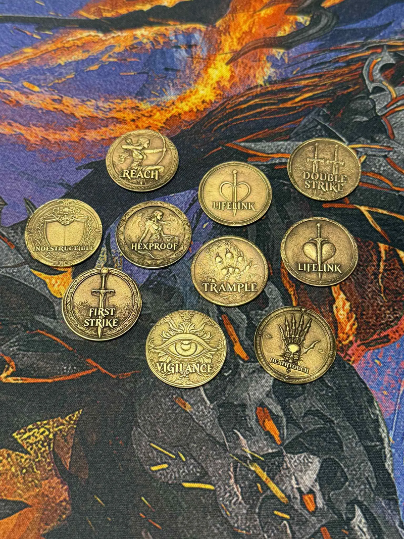 Premium MTG Keyword Ability Tokens | Magic The Gathering | Brass | Metal | Embossed