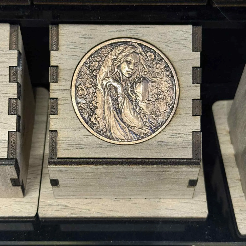 Personalized challenge coin engraving with hand-finished metal detail
