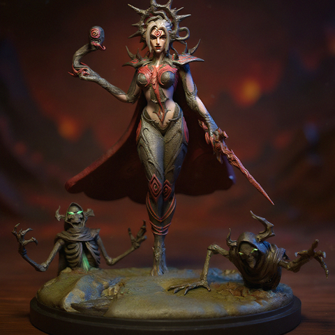 Hela, Queen in Black 40mm Scale Miniature | Crisis Protocol Proxy | C27