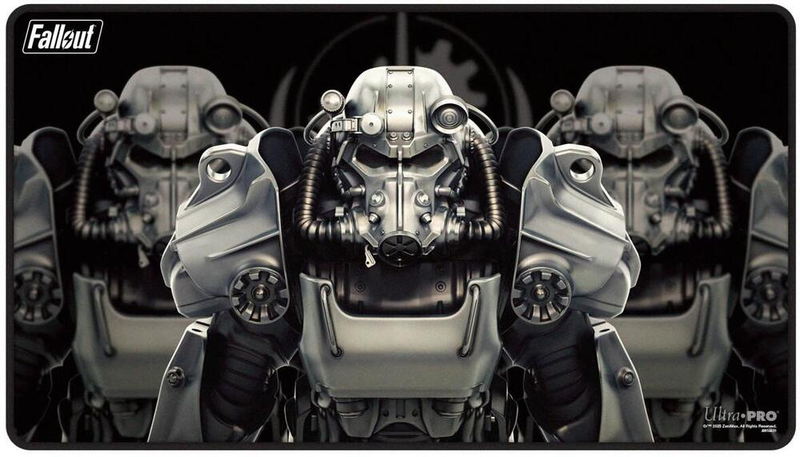 Brotherhood of Steel Black Stitched Standard Gaming Playmat for Bethesda