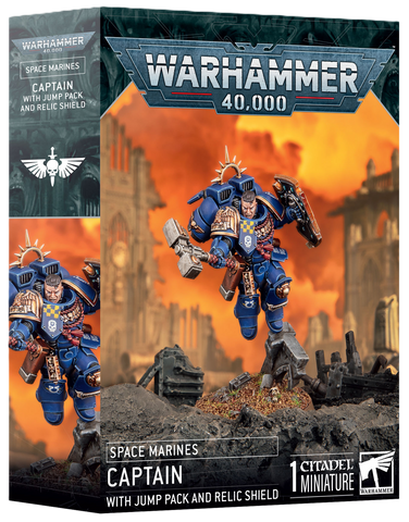 Warhammer 40K: Space Marines - Captain w/ Jump Pack and Relic Shield