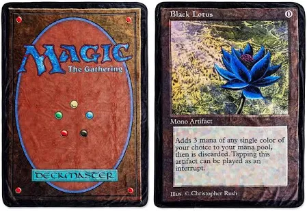 Magic the Gathering Double Sided Fleece Blanket - Black Lotus
