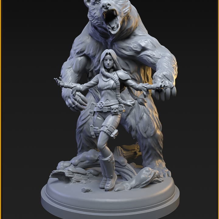 Mirage & Bear (40mm on 50mm Base) | Crisis Protocol Proxy | C27