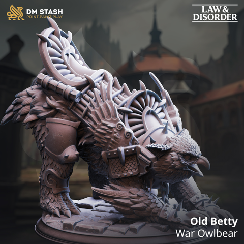 Old Betty - War Owlbear | 3D Printed Miniature | DM Stash