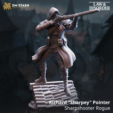 Richard "Sharpey" Pointer - Sharpshooter | 3D Printed Miniature | DM Stash