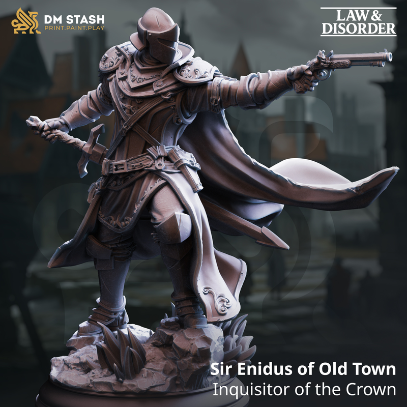 Sir Enidus of Old Town - Inquisitor | 3D Printed Miniature | DM Stash