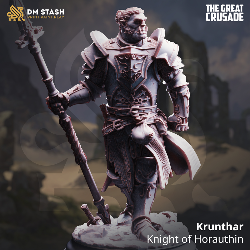 Krunthar - Knight of Horauthin | 3D Printed Miniature | DM Stash