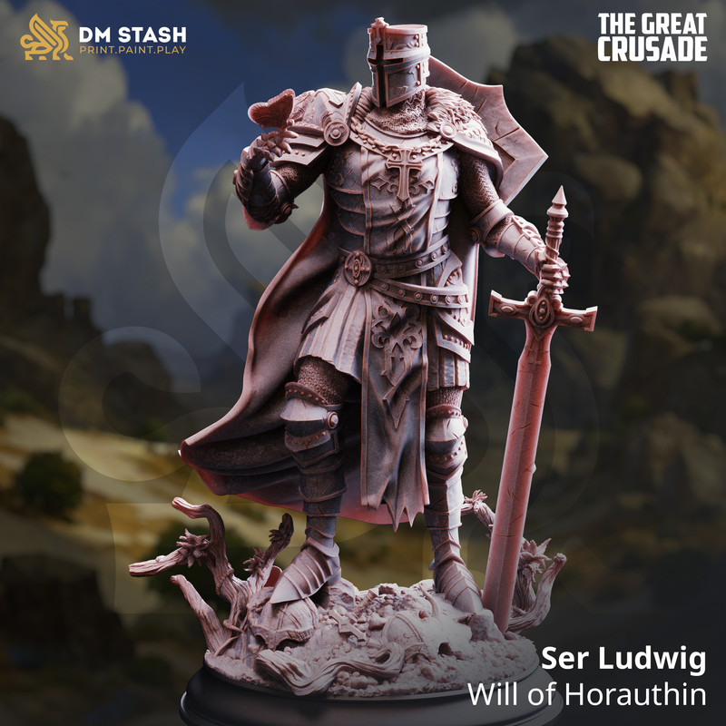 Ser Ludwig - Will of Horauthin | 3D Printed Miniature | DM Stash