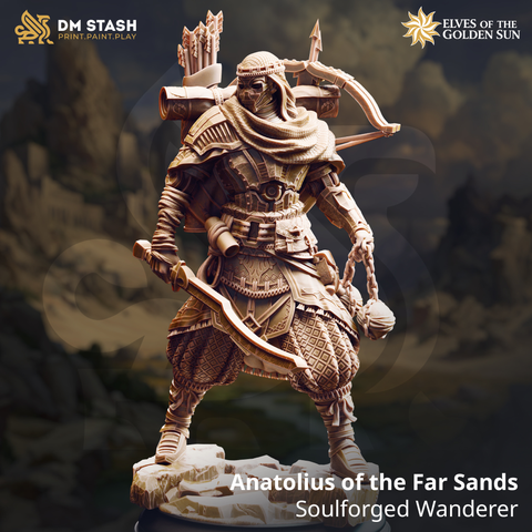 Anatolius - Soulforged Wanderer | 3D Printed Miniature | DM Stash