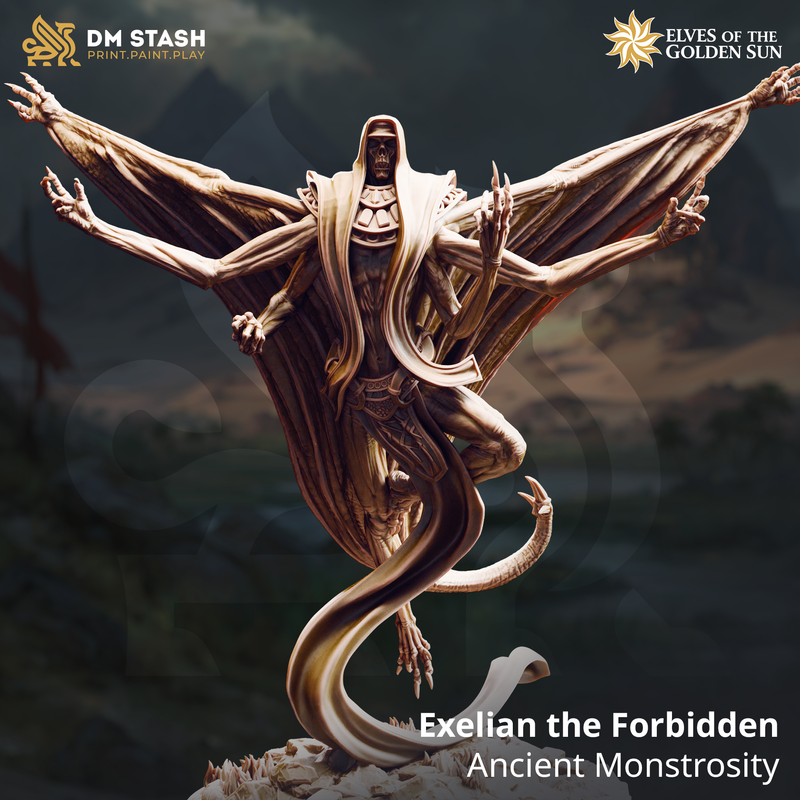 Exelian the Forbidden - Ancient Monstrosity | 3D Printed Miniature | DM Stash
