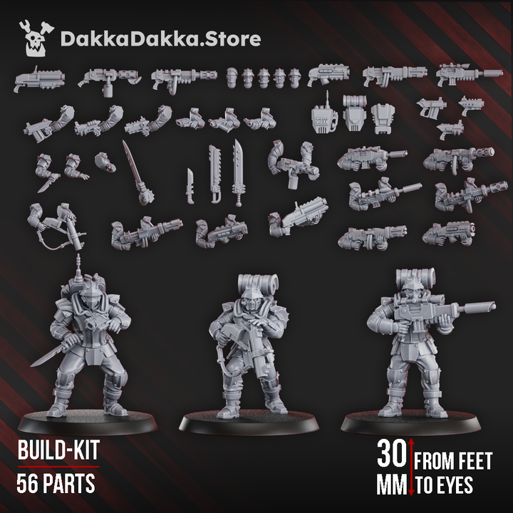 Phaeton Guard Special Forces | Grimdark Sci-Fi Miniature | 3D Printed | Dakka Dakka