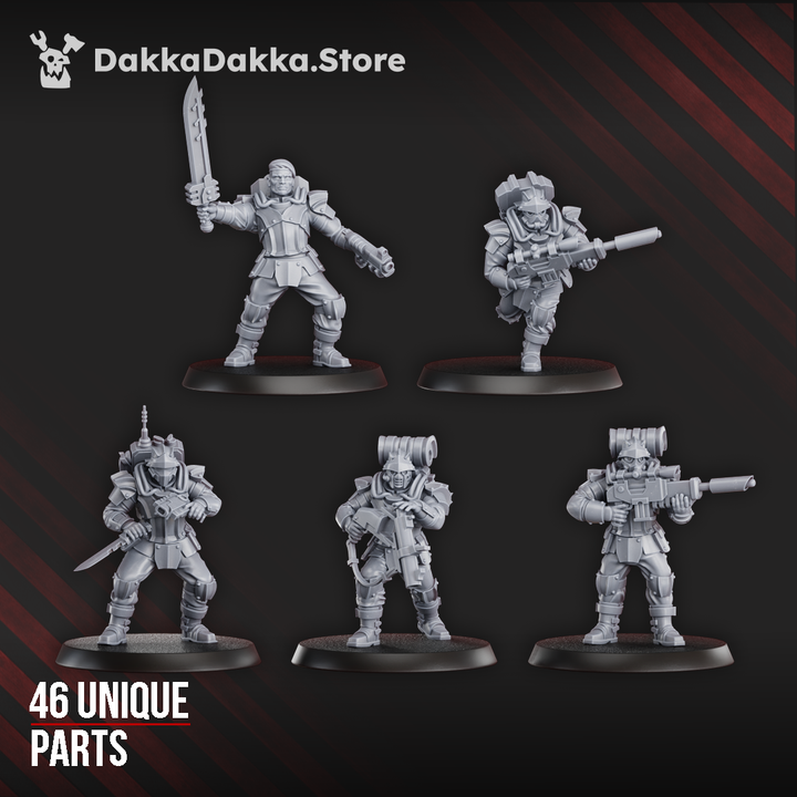 Phaeton Guard Special Forces | Grimdark Sci-Fi Miniature | 3D Printed | Dakka Dakka