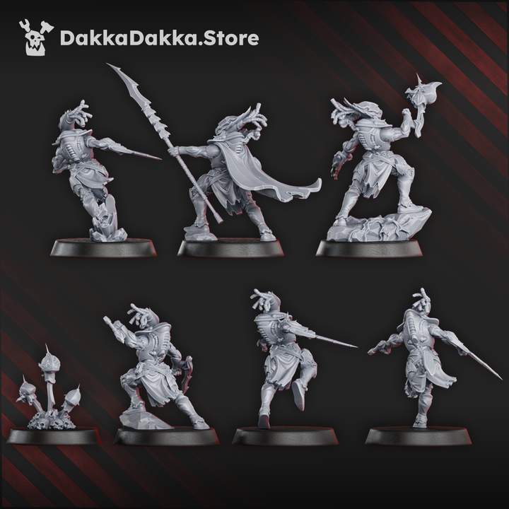 Spacelair Coven of Squallers x6 | Grimdark Sci-Fi Miniature | 3D Printed | Dakka Dakka