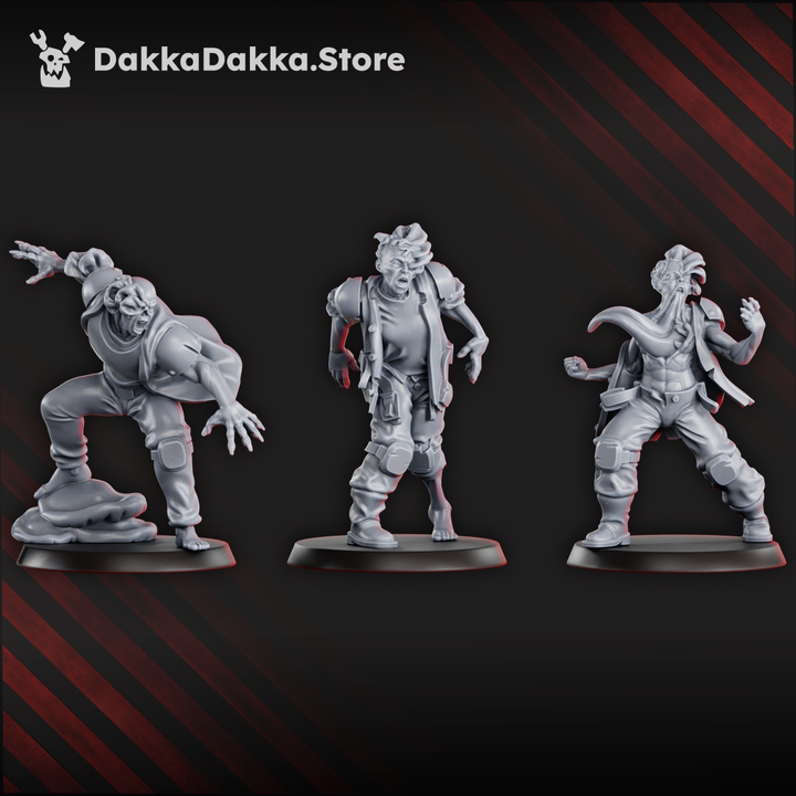 Sporesprinters Squad x10 | Grimdark Sci-Fi Miniature | 3D Printed | Dakka Dakka