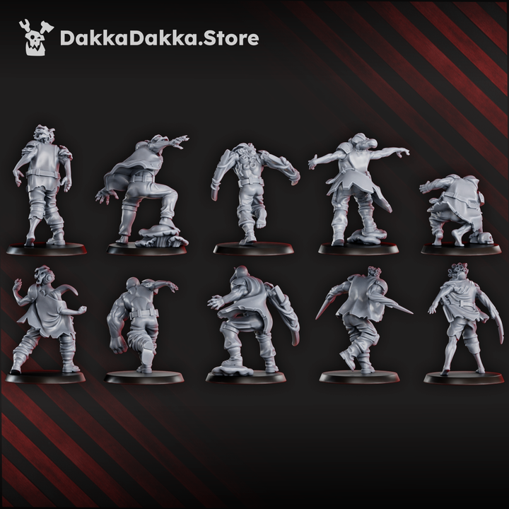 Sporesprinters Squad x10 | Grimdark Sci-Fi Miniature | 3D Printed | Dakka Dakka