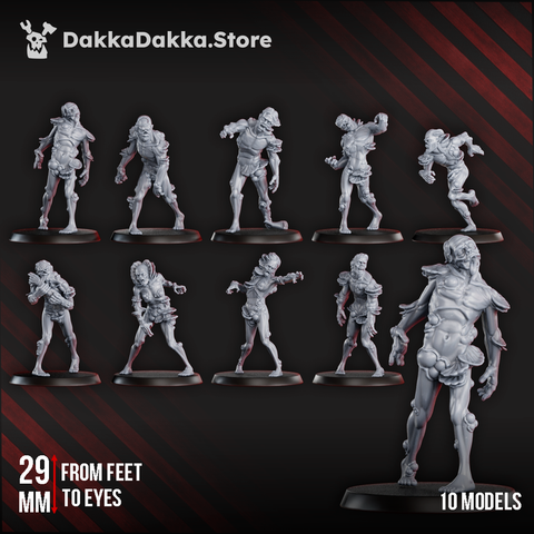 Walking Mass x10 | Grimdark Sci-Fi Miniature | 3D Printed | Dakka Dakka