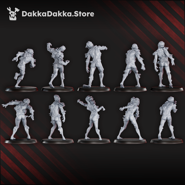 Walking Mass x10 | Grimdark Sci-Fi Miniature | 3D Printed | Dakka Dakka