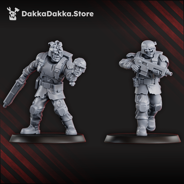 Diseased Planetary Guard x10 | Grimdark Sci-Fi Miniature | 3D Printed | Dakka Dakka