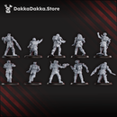 Diseased Planetary Guard x10 | Grimdark Sci-Fi Miniature | 3D Printed | Dakka Dakka