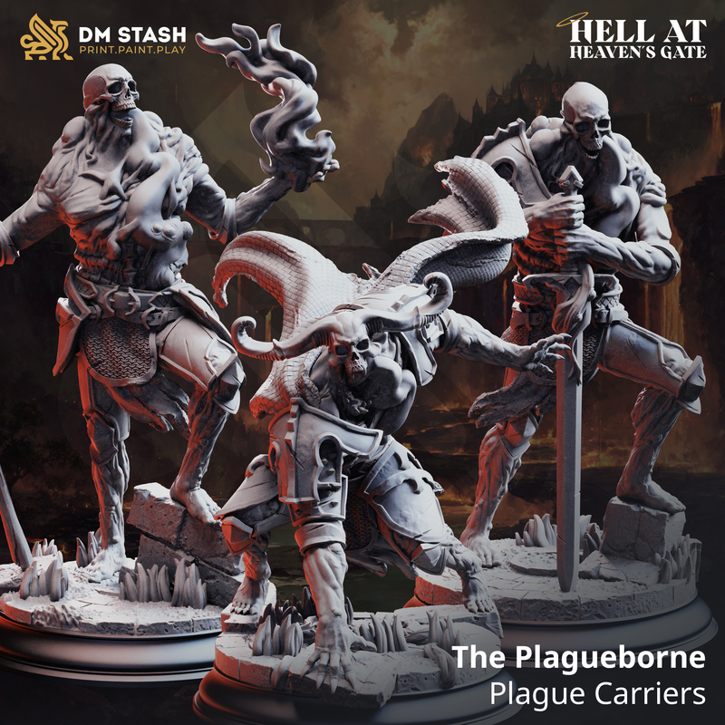 The Plagueborne - Plague Carriers | 3D Printed Miniature | DM Stash