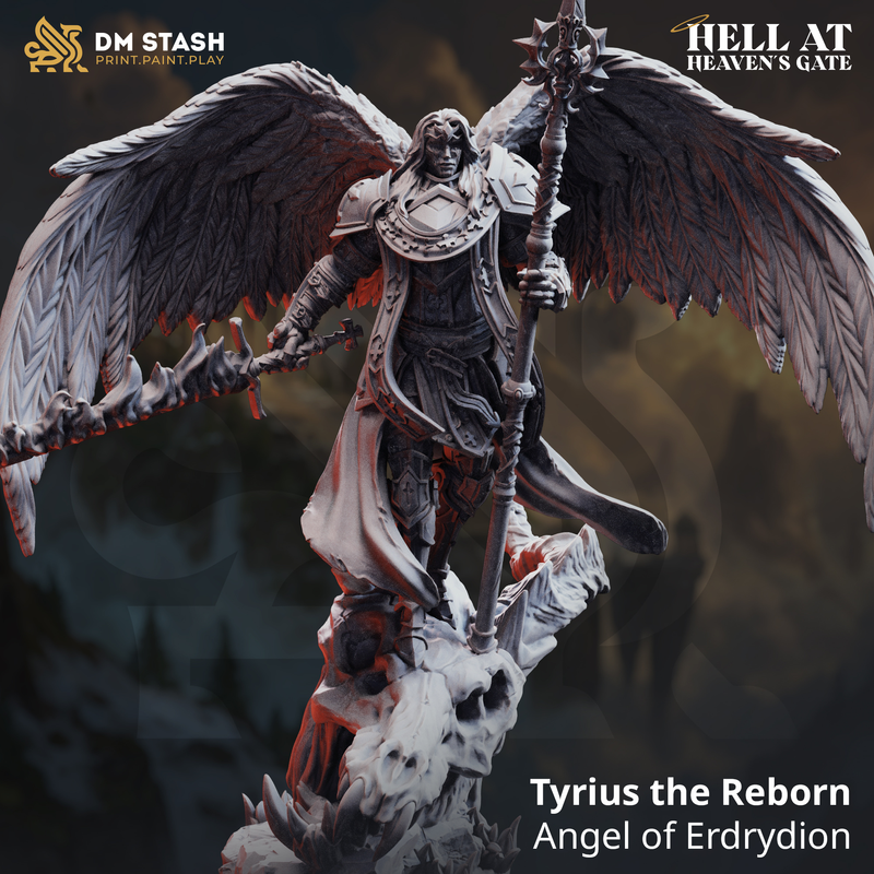 Tyrius the Reborn - Angel of Erdrydion | 3D Printed Miniature | DM Stash