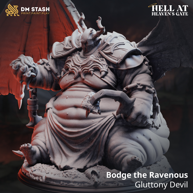 Bodge the Ravenous - Gluttony Devil | 3D Printed Miniature | DM Stash