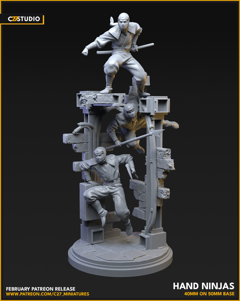 Hand Ninjas 40mm Miniatures - MCP Proxy