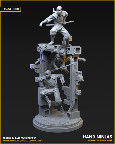 Hand Ninjas 40mm Miniatures - MCP Proxy