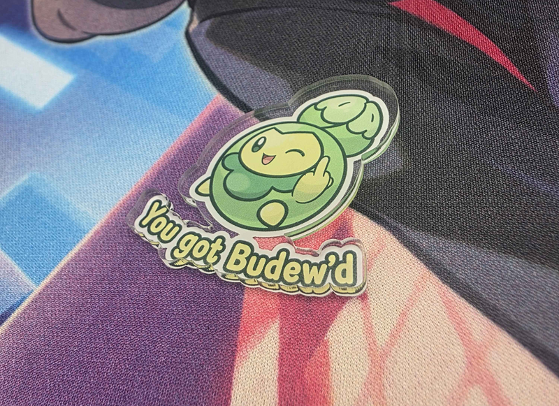 Custom Acrylic "You got Budew'd" Pokémon TCG Token | TCG Accessory