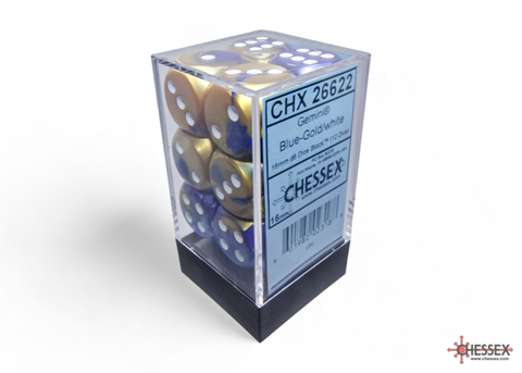 Chessex Gemini 16mm d6 Dice Block (12 Count)