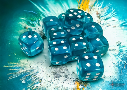 Chessex Translucent 16mm d6 Dice Block (12 Count)