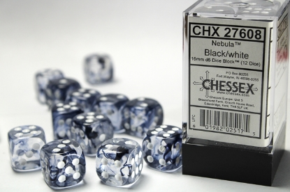 Chessex Nebula 16mm d6 Dice Block (12 Count)