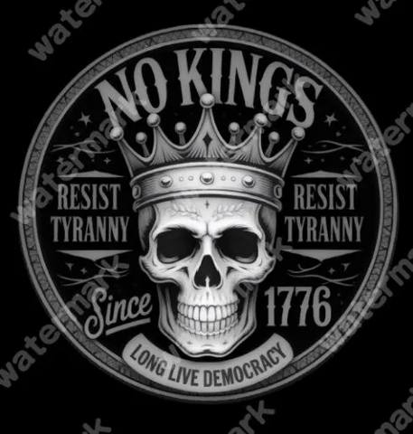 No Kings Depth Map: 3D Laser Engraving File (PNG Digital Download)