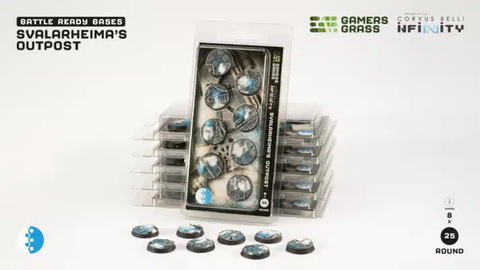 Gamers Grass Svalarheima's Outpost Premade Round Bases 25mm (8 Pack)