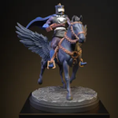 Silver Age Black Knight (with 50mm Base)