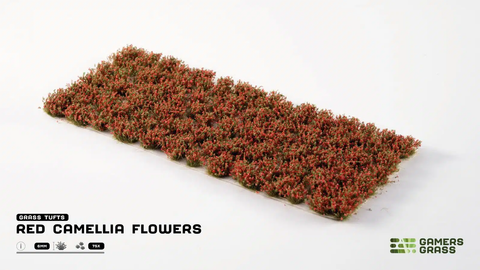 Gamers Grass Tufts - Red Camellia Flowers