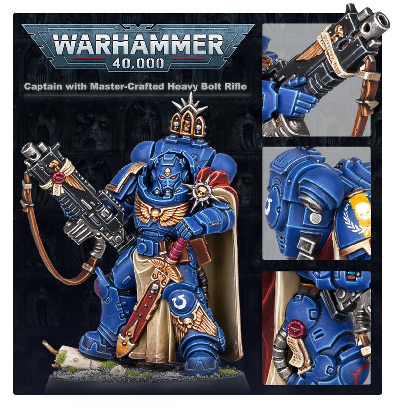 Warhammer 40k: Space Marines - Captain with Master Crafted Heavy Bolt Rifle