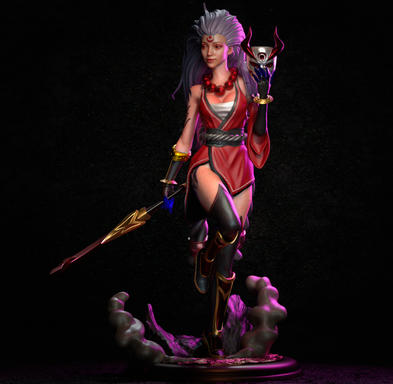Blood Moon Diana Resin Statue - view 3