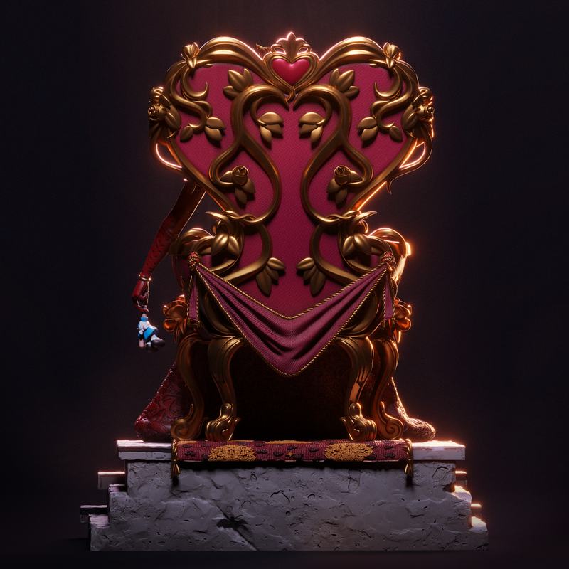 Queen of Hearts Resin Statue - view 6