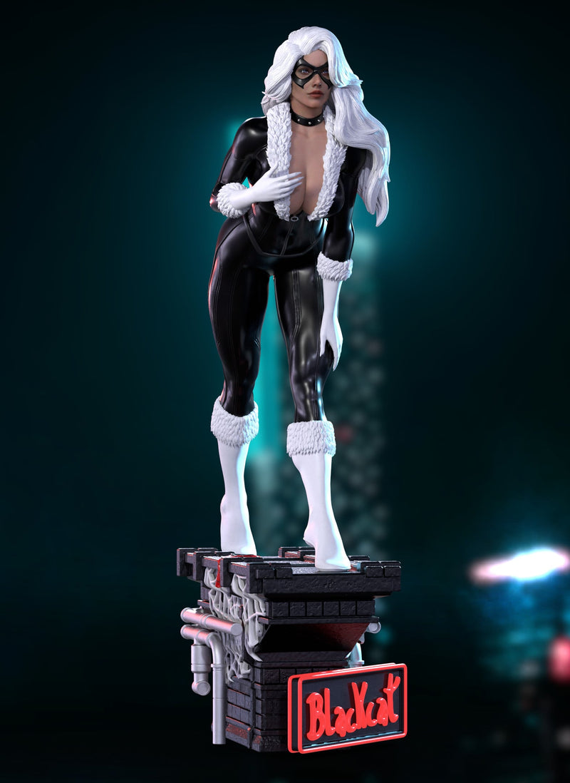 Black Cat Matc3D Resin Statue - view 2
