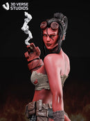 Hellgirl Resin Statue - view 1