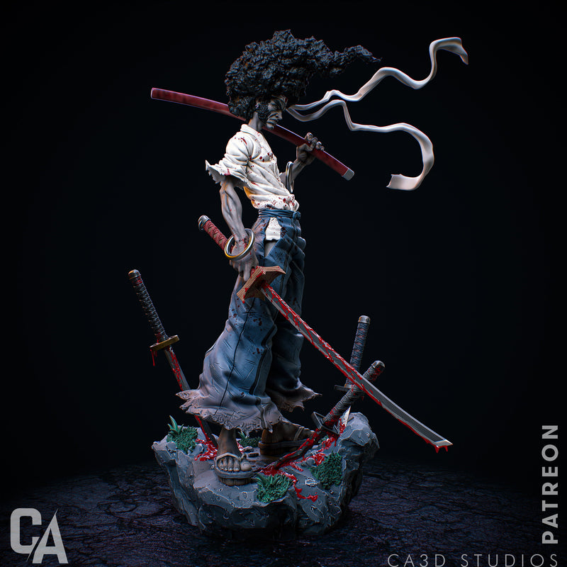 Afro Samurai Resin Statue - view 2